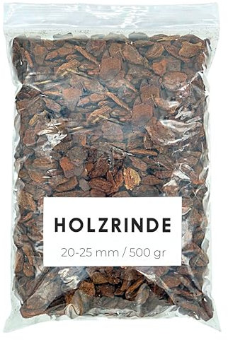 Pinienrinde 2L (500 Gr) - Pinienrinde Fein - Pinienrinde für Pflanzen - Rindenmulch - Rindenmulch Orchideen - Pinienrinde Mittel - Hackschnitzel für Garten (20-25 mm)