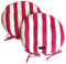 Ragged Rose Galette de chaise d'extérieur circulaire rayée imperméable Ø 40 cm (Rose)