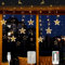 Aluusy LED Lichterkette Sterne Lichtervorhang Weihnachten Fenster 3m 120 LEDs Weihnachtsbeleuchtung mit Timer & Batterie/USB IP44 Wasserdicht Außen Innen für Balkon Garten Party Weihnachten Deko