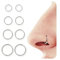 BodyBonita 8 Stück 18G 316L Edelstahl Nasenpiercing Ring Helix Piercings Septum Klicker Nasenring Reifen Knorpel Conch Rook Tragus Ohrringe Piercing Schmuck Hypoallergen für Frauen Männer Silber