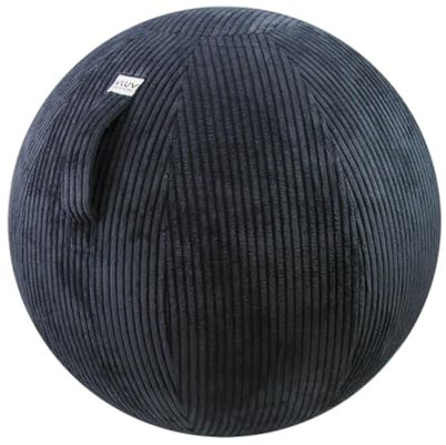 VLUV® BOL VLIP Sitzball Büro Ergonomisch [Atmungsaktiv mit Tragegriff und Wegrollschutz] Waschbarer Stoffbezug | Schwangerschaftsball| Gymnastikball Schwangerschaft Sitzball