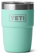 YETI Rambler Cup,Vacuum Insulated Stainless Steel Stackable Cup with Magslider Lid, Seafoam, 8 oz (237 ml)