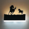 FYLARY LED Wandleuchte Innen, Moderne Tier Wandlampe, 12W Schwarz Nachttisch Wandlampe Up and Down leuchten innen Für Wohnzimmer, Schlafzimmer, Flur, Balkon, Warmweiß+Weiß (Pferd)