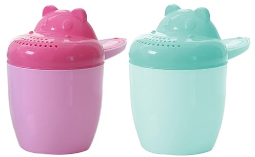 2PCS Jarra De Baño Para Bebé, Taza Para Enjuague De Baño Para Bebés, Vasos Para Lavar El Cabello Para Niños, Enjuagadora Desmontable De Champú Para Bebés, Protección Para Los Ojos