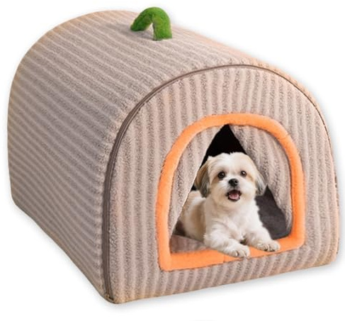 2-in-1-Hundehütte, extra große Haustierhöhle, faltbar, beruhigende Hundehütte mit Anti-Angst, weich, warm, waschbar, abnehmbare Haustierbetten für Hunde, Katzen im Innenbereich, Grau, XXL - 100 x 70 x