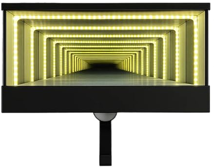 Generisch Auto Garage Schlüsselbox, Autogarage Schlüsselhalter, Wandmontiertes 3D Schlüsselregal LED-Leuchten, Erzeugt Die Illusion Eines Unendlichen Spiegels, Für Wandhaken Flur, Eingang, Küche
