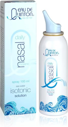 Quinton Daily - Spray Nasal Agua de Mar Isotónica, 100 ml, Pack 2 uds | Limpia, hidrata y descongestiona; previene rinitis y sinusitis. Desde 6 años. Ahorro pack doble.