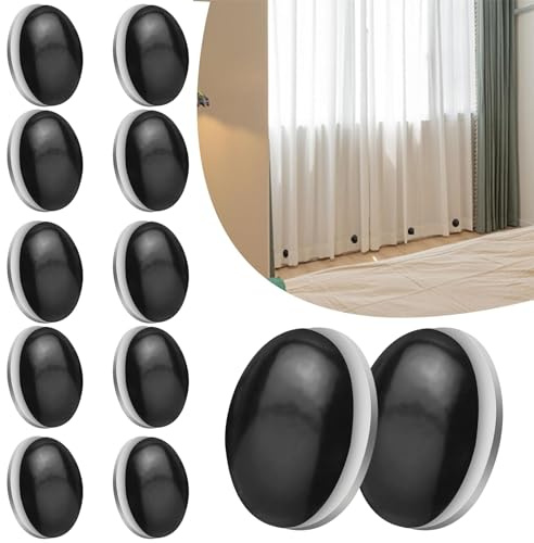 12PCS Aimant Rideau de Douche Bande de Plomb pour Rideaux Embrasse | pour Rideaux Poids Rideau Douche Accessoires de Rideau de Douche Pour Rideaux de Douche, Rideaux (Noir)