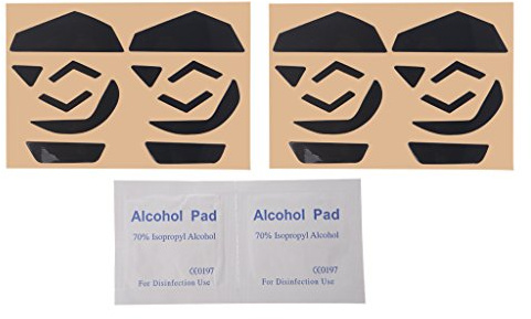hogtnd 4 Sätze/Pack Mausfüße Pad Skate Glides Aufkleber für G502 Gaming Mäuse Aufkleber mit gebogenen Kanten