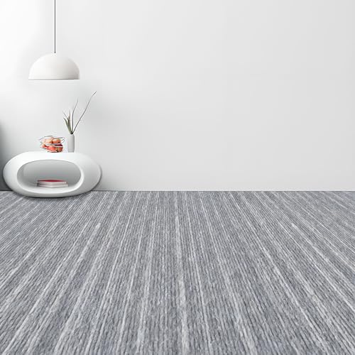 GOUER Nadelfilz Bodenbelag 400 x 890 cm Rutschhemmende, Stuhlrollenfest Robuste Auslegware Strapazierfähiger für Wohnzimmer Kinderzimmer Klein Deko Kuschelig, Hellgrau
