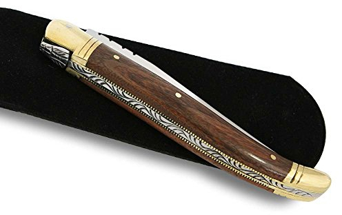 Couteau laguiole manche bois de palissandre dans un étui