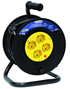 Alargador de Cable con 4 Tomas | Longitud del Cable 25 Metros | Sección Cable 3 x 1,5 mm