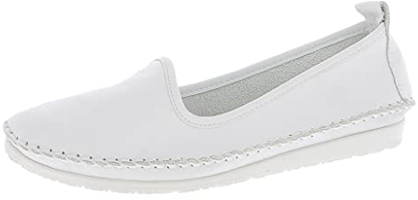Andrea Conti 0027449 Damen Slipper Ballerinas Mokassins, Größe:39 EU, Farbe:Weiß