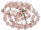 Nazareth Store Rosenkranz aus rosa Perlen, handgefertigte Gebetsperlen-Halskette mit Wundertätiger Medaille und silbernem Kreuz