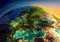 wandmotiv24 Fototapete Erde 3D, Weltall, XS 150 x 105cm - 3 Teile, Wanddeko, Wandbild, Wandtapete, Vernetzte Welt, Universum M0279