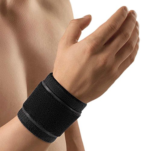Bort ActiveColor Handgelenkbandage Klettverschluss Hand Gelenk Stütze Bandage, schwarz, L
