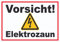 HB-Druck Vorsicht Elektrozaun Weidezaun Schild A6 (105x148mm)