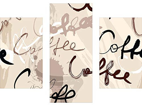 decorwelt | Dreiteiliges Wandbild 3 Teilig Acrylglasbilder Acryl Glasbild Mit Spruch Braun 90x70 cm Wandbilder Wohnzimmer Esszimmer Deko Wanddeko