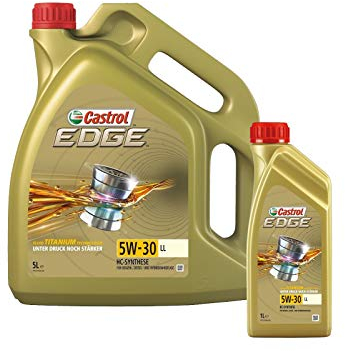 CASTROL Edge Titanium Motorenöl 5W-30 C3- Set 5 + 1 Liter Motoröl Schmieröl für Benzin- Diesel und Hybridfahrzeuge - Premium Schützend und Pflegend