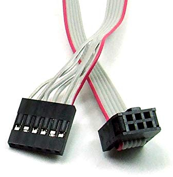 POPESQ® 1 Stk. x IDC Kabel - DUPONT Weiblich 6 polig (inline) 30cm Flachbandkabel 2.54mm Verbinder #A2605