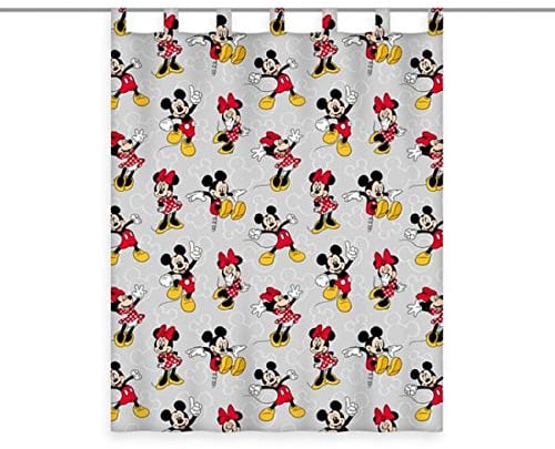 Disney Gardine Vorhang Fertiggardine Minnie & Mickey 140 x 160 cm