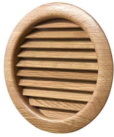La Ventilazione LGRS125QL Rejilla de ventilación Redonda de Madera de Roble lacada, empotrable. Diámetro, ø 140 mm