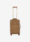 Bric's Trolley Life Kollektion, Handgepäck-Koffer mit Reißverschlusstaschen und 4 Rollen, Wildlederoptik, Maße: 37x55x23, Camel