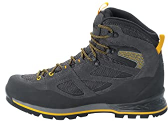 Jack Wolfskin Herren Force Crest Texapore Mid M, Black / Burly Yellow Xt, 46 EU