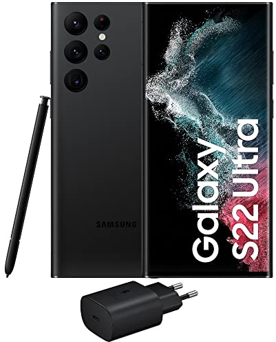 Samsung Galaxy S22 Ultra 5G, Caricatore incluso, Cellulare Smartphone Android senza SIM 128GB Display 6.8’’¹ Dynamic AMOLED 2X, 5 Fotocamere, 108MP, Phantom Black 2022 [Versione Italiana]