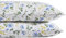 Laura Ashley Home - Standard-Kissenbezug-Set, Baumwoll-Satin-Bettwäsche, glatt und knitterarm (Wiesenblumen-Blau/Gelb, 2-teilig)