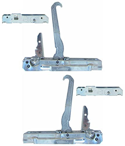 Ariston Indesit - Kit 2 cerniere destra e sinistra 165 x 32 mm. complete di 2 portarulli per porta forno con doppio vetro - KCF2791
