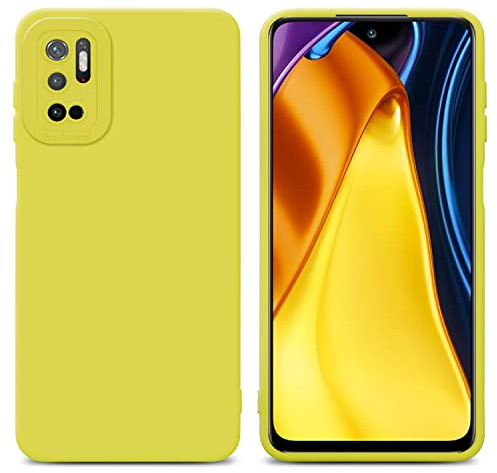 Cadorabo Hülle kompatibel mit Xiaomi RedMi Note 10 5G Poco M3 PRO 5G Schutzhülle TPU Silikon Case Liquid Design mit Kameraschutz Slim Case Hülle für Xiaomi RedMi Note 10 5G Poco M3 PRO 5G in Gelb