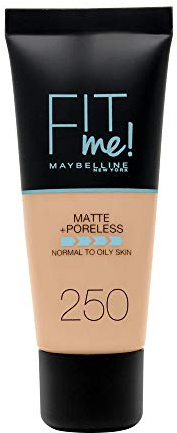 2 x Maybelline Fit Me Matte + Poreless Foundation 30ml - 250 Sun Beige