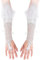 FAD-4U Damen Feder Manschetten,Fingerlose Federärmel,Vintage Feder Spitze Handschuhe,Steampunk Armstulpen für Halloween, karneval, Gotische Kleiderparty