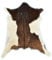 ZIEGENFELL Dunkelbraun BEIGE CA. 90 x 70 cm DEKO Fell VON KUHFELLE ONLINE