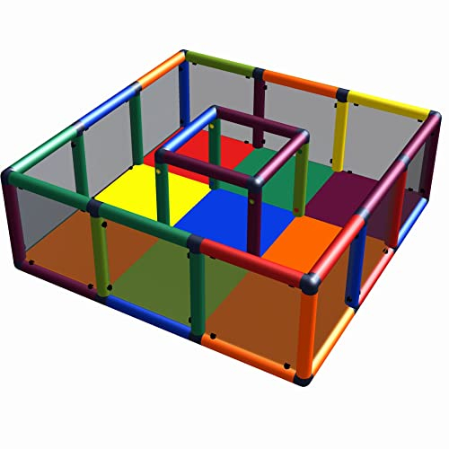 Move and stic Laufstall mit Stehhilfe Laufgitter Krabbelecke Krabbelgitter Spielecke DIETER MAS 6130