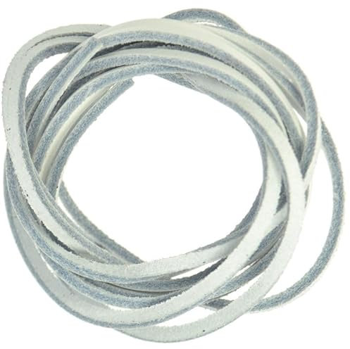 znatoo Lacets en cuir pour chaussures de couverture, chaussures de bateau, 117 cm de long, blanc/jardin opulent, taille unique, Blanc., Taille unique