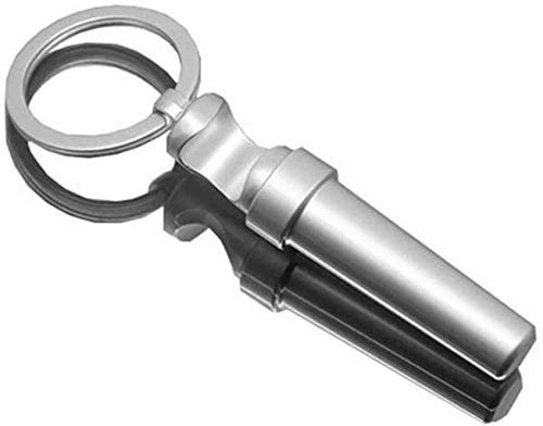 YZJSSL Abrebotellas Mini Vino Cerveza Abrelatas Sacacorchos de Madera Herramientas de Cocina Aleación de Zinc Multifuncional 3 en 1 Abrebotellas Llavero Portátil al Aire Libre -Silver