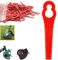 100 Stück Rasentrimmer Messer, Ersatzmesser Rasentrimmer, Rasentrimmer Zubehör Für Rasentrimmer Akku-Rasentrimmer Kunststoffmesser Trimmer Messer Für Akku-Rasentrimmer (Rot)