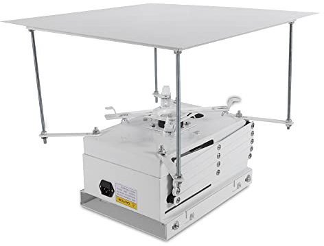 panfudongk Projecteur motorisé avec support de projecteur au plafond et au mur | Installation cachée | Charge maximale 10 kg | Télécommande | Garantie 2 ans