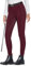 FitsT4 Sports Damen Winterreitleggings Fleece-Reithose Silikon Vollbesatz Reithose mit Reißverschluss-Taschen und Gürtelschlaufen,Weinrot,XL