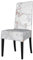 ESASAM White Marble Rose Gold Printed Dining Chair Protective Cover, Machine Washable, Suitable For Universal Armless Chairs