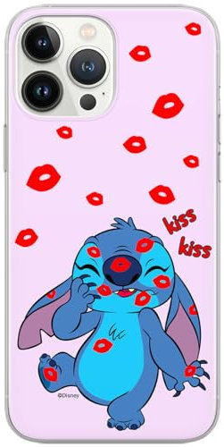 COFI 1453 Handyhülle Stitch-017 Disney Full Print Pink kompatibel mit iPhone 15 Plus