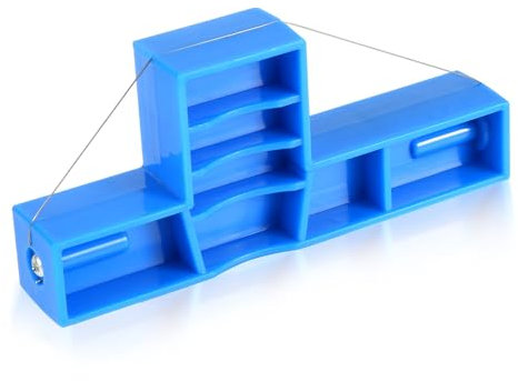 Winkel Ton Schneidwerkzeug, 11x4,32cm Stahldraht Tonschneider Flexibler Draht Schrägschneider Ton Töpfer Ritzwerkzeug zum Formen von Keramikherstellung (Blau)