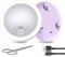 Miroir grossissant de voyage avec lumière 30x, 10,2 cm rechargeable avec ventouses, petit miroir grossissant 30x compact de poche avec ciseaux