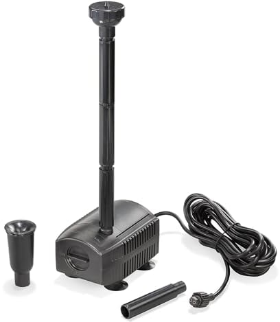 esotec Solar Einzelpumpe Fountain 500 650, 12-18V/DC Ersatzpumpe, universell einsetzbare Teichpumpe, Sprinklerset Düsenaufsätze, DIY Wasserspiel, Solarbrunnen, Tauchpumpe, Solarpumpe, außen 101993
