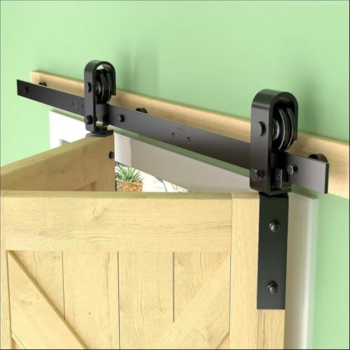 60 Bifold Barn Door Hardware Kit for 2 Doors - Black Plastic Spraying for Corrosion Resistance, Folding Push-Pull for Space Saving, Sturdy and Durable, Smooth and Quiet Sliding(fold-60-2)