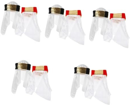 GALPADA 5 Sätze Arabischer Kopfschmuck Arabischer Bazar-hut Festliches Kopftuch Arabische Kopfbedeckung Für Karneval Festival-partyhut Karnevals-foto-requisite Hutstütze Stoff 2 Stück * 5