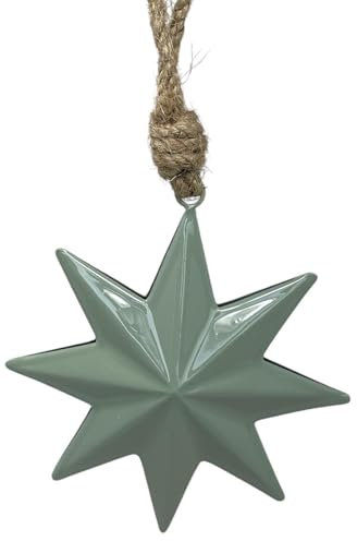Dadeldo Living & Lifestyle Stern Dekohänger Metall Mint 11cm Weihnachtsdeko