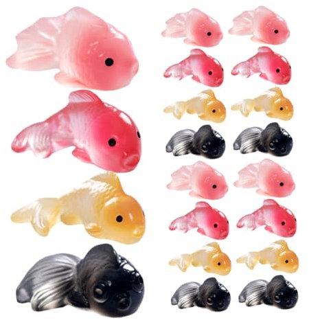 GAROZATION 20stücke Kleine Rote Goldfische Aus Kunstharz Mini-goldfischfiguren Fischspielzeug Für Heimwerker Und Basteln
